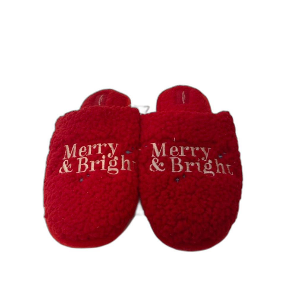Wondershop Red Christmas Slippers Size Large (9-10)